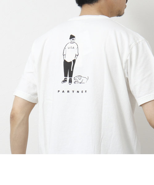 【BARNS OUTFITTERS/バーンズアウトフィッターズ】別注プリントTシャツ PARTNER