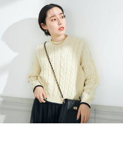 ◇【WEB限定】【OLDDERBY KNITWEAR/オールドダービーニットウエア】別注ケーブル配色ニット