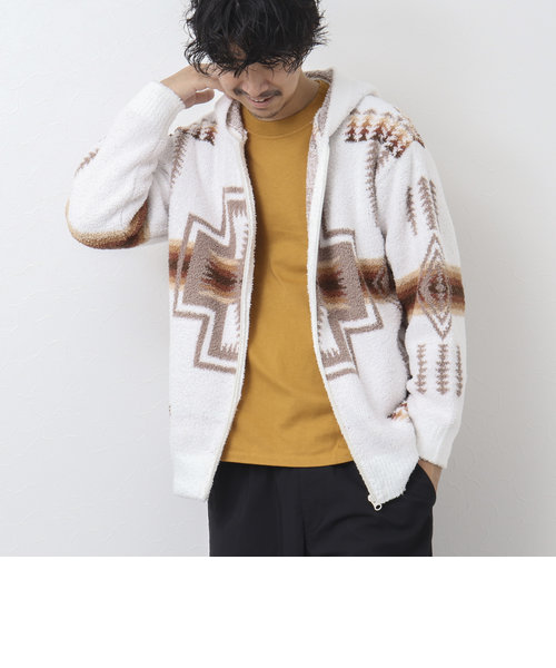 【PENDLETON/ペンドルトン】Double Jacquard Zip up Hoodie ジップパーカー