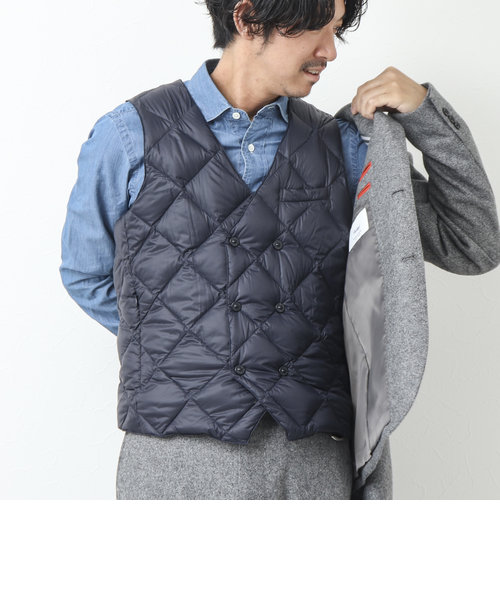 TAION/タイオン】W-BREASTED SNAP BUTTON DOWN GILET ダウンジレ ...
