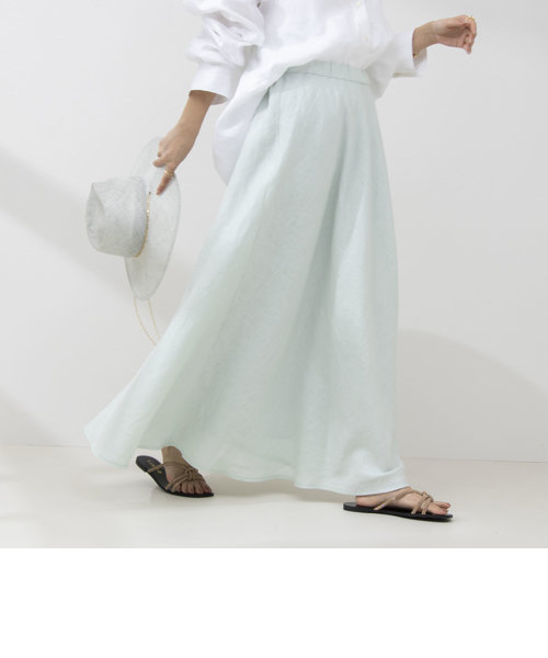◇【WEB限定カラーあり】リネンバイヤスマキシスカート
