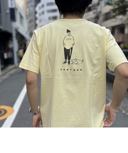 【BARNS OUTFITTERS】別注タフネックTシャツ PARTNER