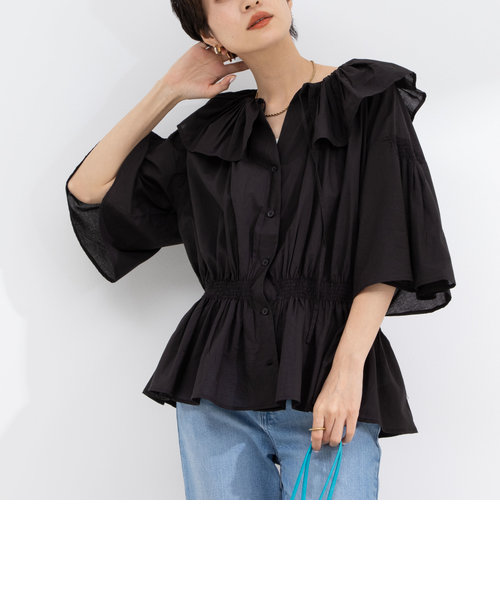 【crinkle crinkle crinkle/クリンクル クリンクル クリンクル】frill volume blouse