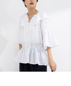 【crinkle crinkle crinkle/クリンクル クリンクル クリンクル】frill volume blouse