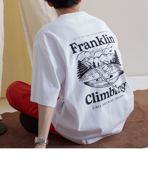 90s フランクリン　クライミング　プリントTシャツ