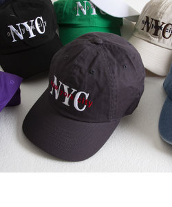 【NEW HATTAN/ニューハッタン】NYC 刺繍ロゴ キャップ embroidery