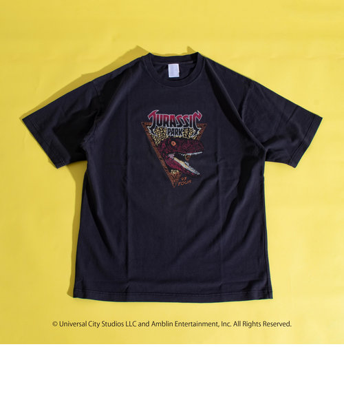 【JURASSIC WORLD/ジュラシック・ワールド】プリントTシャツ バンドTシャツ風