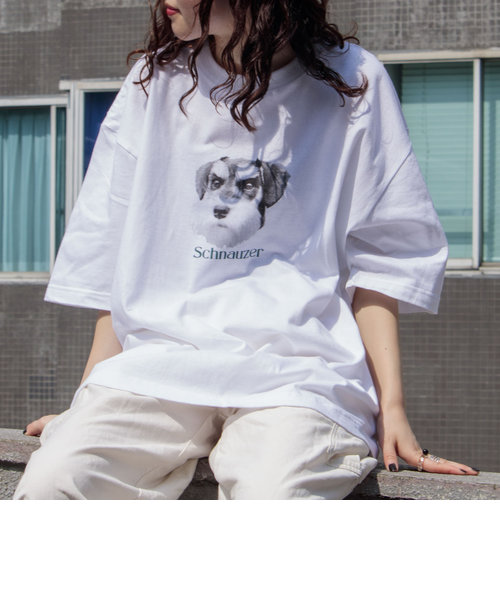 《23SS新柄追加!!》【GLOSTER/グロスター】DOG&CAT 犬猫プリントTシャツ