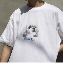 《23SS新柄追加!!》【GLOSTER/グロスター】DOG&CAT 犬猫プリントTシャツ