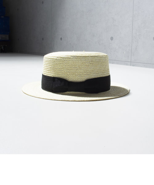 【GLOSTER/グロスター】STRAW BOATER HAT ストローハット 麦わら カンカン帽