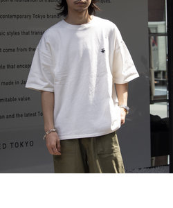 【BEVERLY HILLS POLO CLUB】ワンポイント刺繍 ピグメントダイ 半袖Tシャツ