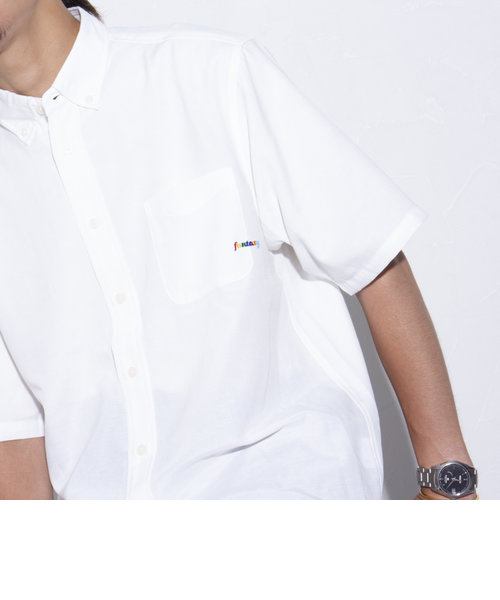 【GLOSTER/グロスター】オックスボタンダウン半袖シャツ ワンポイントロゴ刺繍