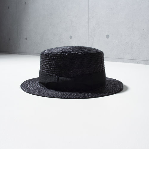 【GLOSTER/グロスター】STRAW BOATER HAT ストローハット 麦わら カンカン帽