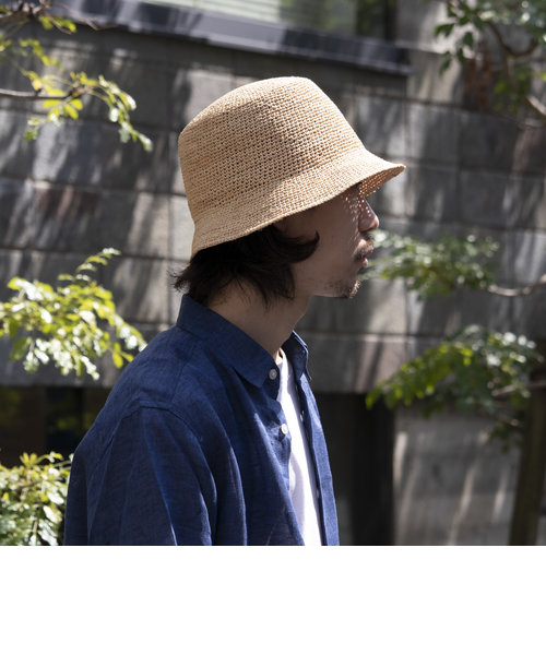 【GLOSTER/グロスター】RAFFIA BUCKET HAT ラフィア バケットハット バケハ