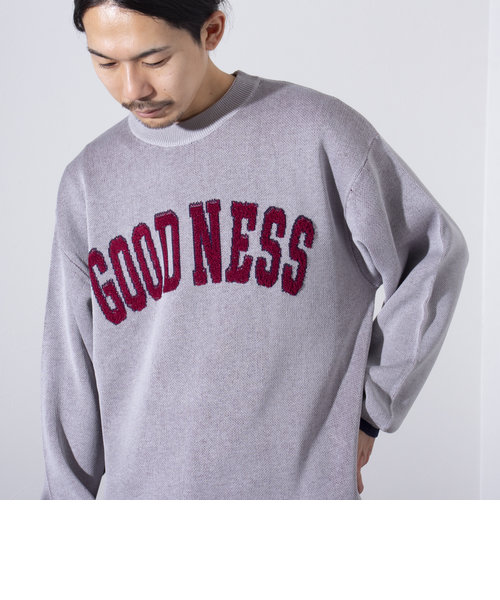 【GLOSTER/グロスター】GOODNESS ループジャガード カレッジニット