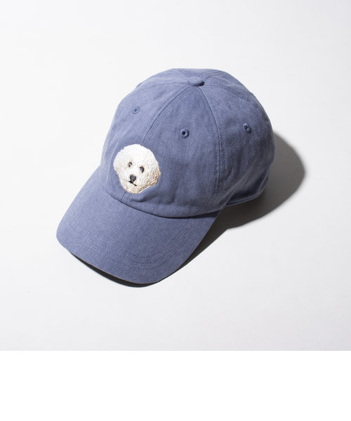 【GLOSTER/グロスター】WASHED DOG embroidery CAP キャップ 刺繍