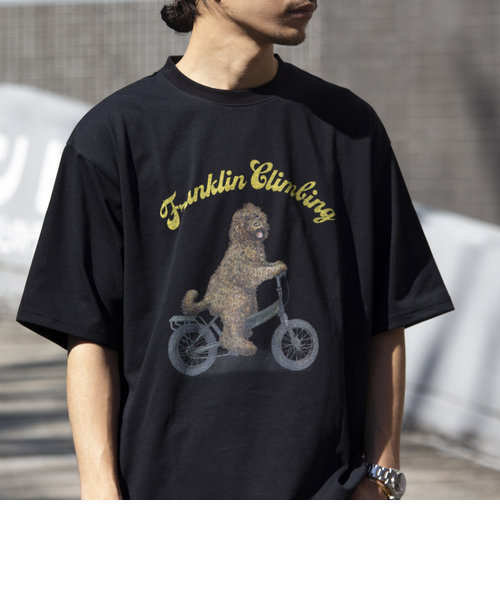 	【Franklin Climbing/フランクリンクライミング】ラブラドゥールドッグ＆e-BIKEグラフィック プリントTシャツ