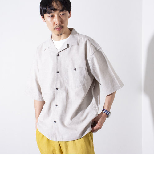 【GLOSTER/グロスター】マルチパターン オープンカラーシャツ (無地/チェック/ストライプ)