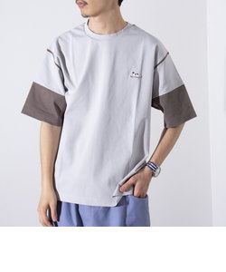 【GLOSTER/グロスター】フレンチブルドッグ刺繍 フットボールTシャツ 5分袖