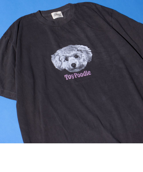 【新柄追加】【GLOSTER/グロスター】DOG&CAT 犬猫プリント ピグメント プリントTシャツ