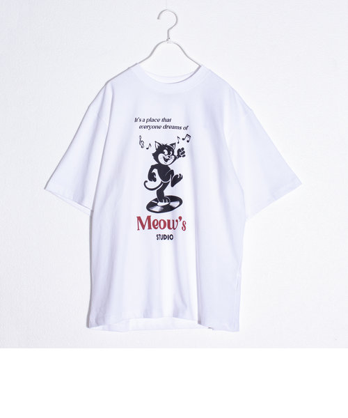 FREDYMAC/フレディマック】Meow`s クルーネック プリントTシャツ 