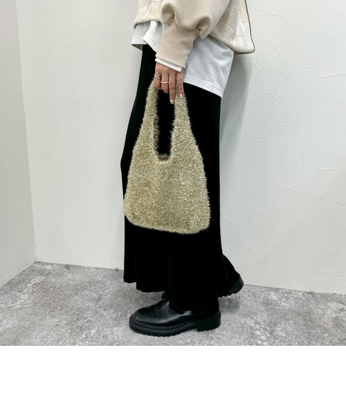 最終値下げ‼️ DIESEL black gold レザーバッグ（テクスチャーミックス  