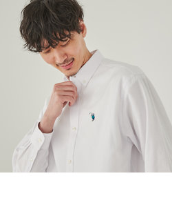The M&M Store（ザ・ミックス＆マッチストア）コラボ　ベアー刺繍オックスボタンダウンシャツ