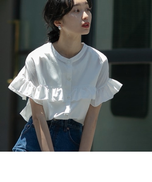 bibiy レースコットンフリルパンツ