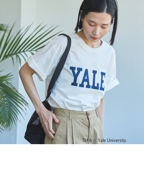 YALE別注ロゴプリントバック刺繍Tシャツ