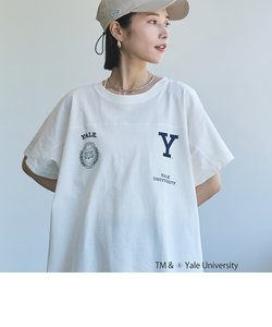 YALE別注ロゴプリントビッグフットボールTシャツ