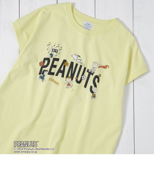 PEANUTS(ピーナッツ)×coen フレンチスリーブプリントTシャツ