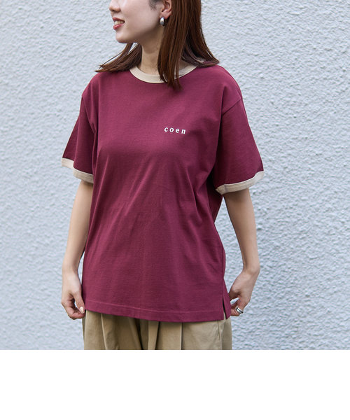 【WEB限定】コーエンロゴ刺繍リンガーTシャツ