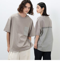 布帛切替 バックロゴプリント Ｔシャツ