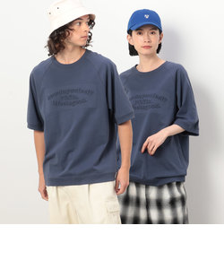 メッセージエンボス 半袖ラグランＴシャツ