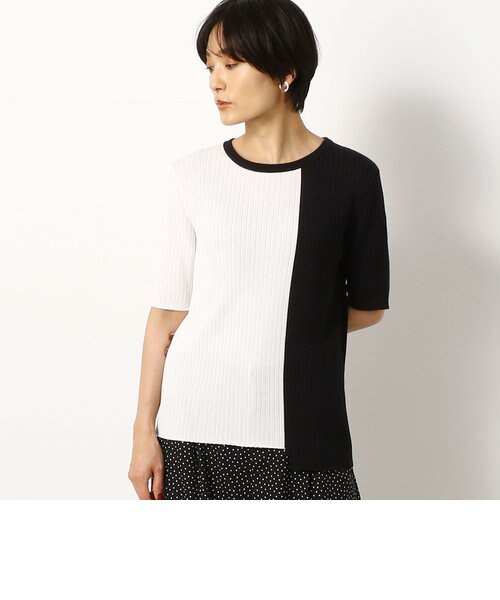 バイカラー リブニットプルオーバー | COMME CA（コムサ）の通販 - &mall