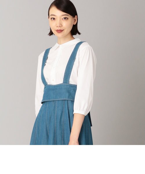 ベーシック 白シャツ 丸衿シャツ