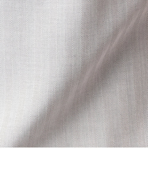 ヘリンボーンツイル 半袖ショートポイントカラー ドレスシャツ | COMME