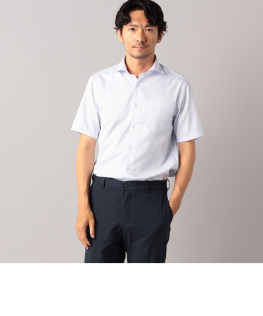 形態安定】ドビーストライプ ストレッチ半袖ドレスシャツ | COMME CA 