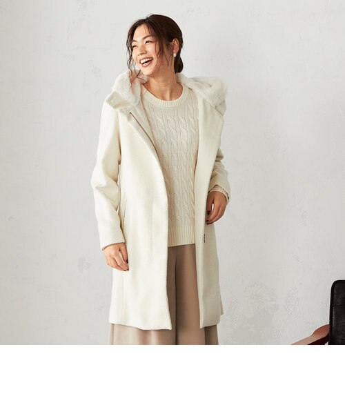 ファー付き フード ウールコート | COMME CA ISM（コムサイズム）の  