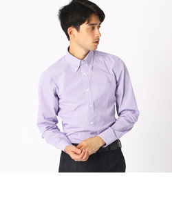 《イージーケア・抗菌防臭加工》 カラーチェック ボタンダウンカラーシャツ