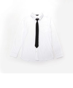 ネクタイ付き　長袖シャツ(140-160cm)