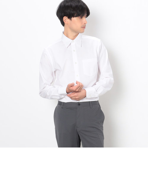 【イージーケア】市松柄 形態安定 ドレスシャツ