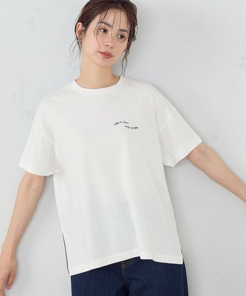 速乾 刺繍 ロゴ Ｔシャツ