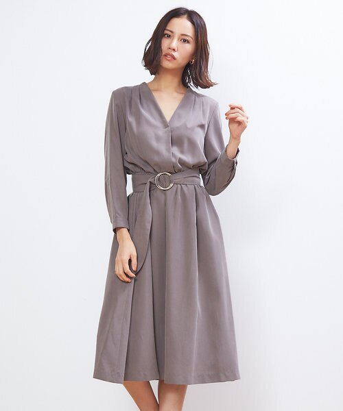 ベルト付きショルダータックワンピース Rouge Vif La Cle ルージュ ヴィフ ラクレ の通販 Mall