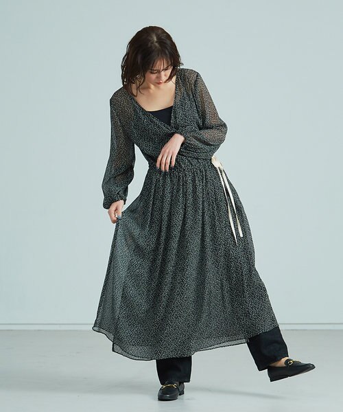 Jilky プリントカシュクールワンピース Rouge Vif La Cle ルージュ ヴィフ ラクレ の通販 Mall