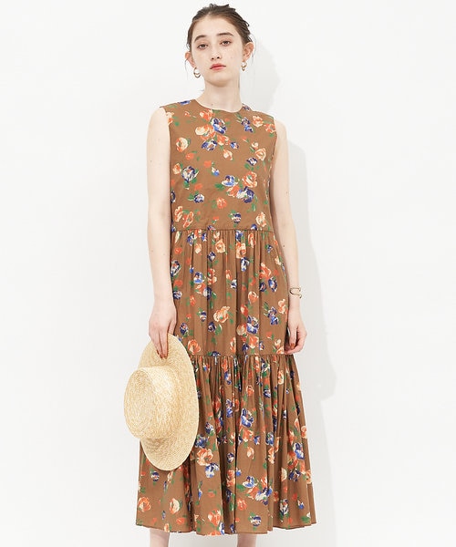 ドローイングフラワーワンピース Rouge Vif La Cle ルージュ ヴィフ ラクレ の通販 Mall