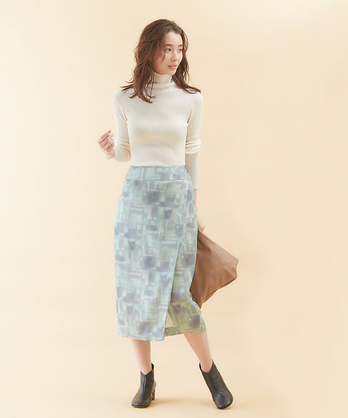 タイダイサテンタイトスカートパンツ | qualite（カリテ）の通販 - &mall