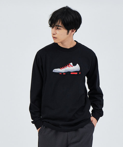 【O.K】 162-006LS スニーカーデザイン 長袖Tシャツ