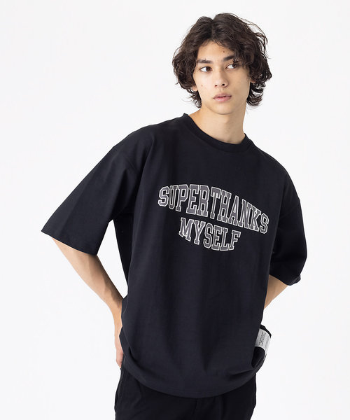 【別注】SUPERTHANKS(スーパーサンクス) カレッジ ロゴ Tシャツ