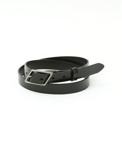 OILED LEATHER BLACK NARROW BELT